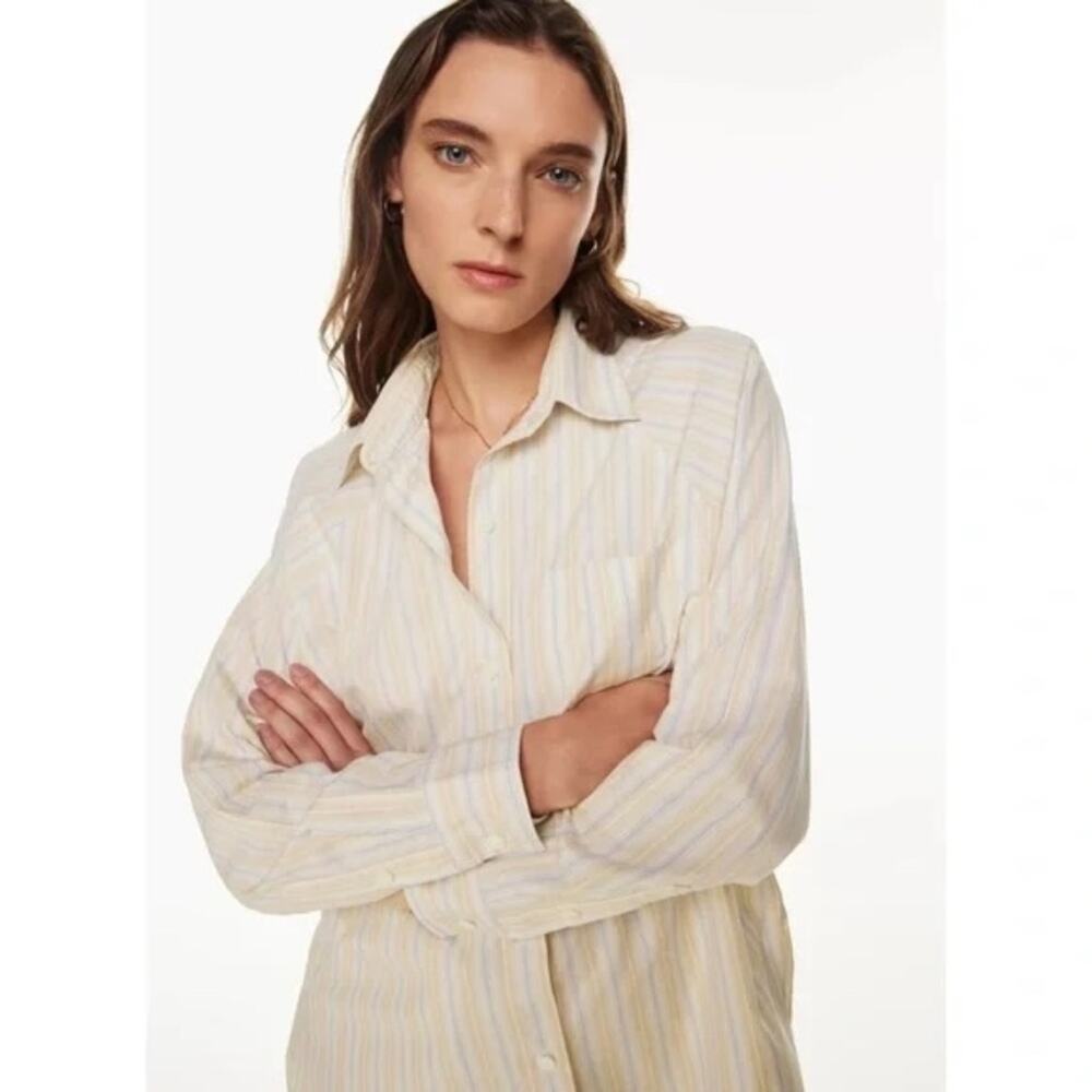 Wilfred x Aritzia Boyfriend Poplin Button Down Shirt XS NEW